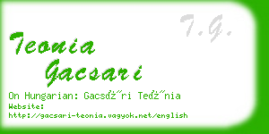 teonia gacsari business card